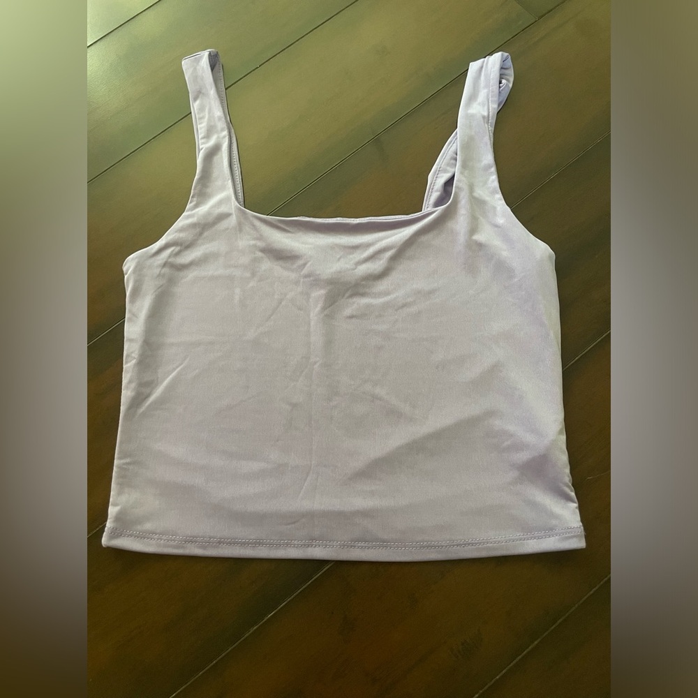 purple silk tank top